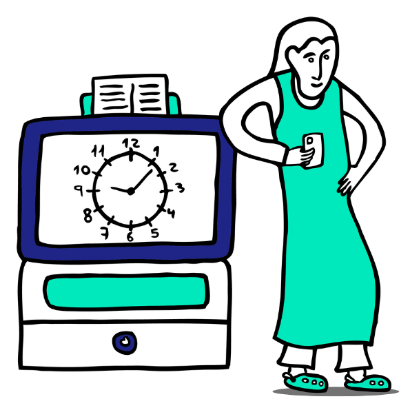 Deskless worker tracking time